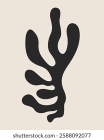 sea ​​algae wave vector silhouette