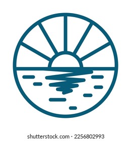 sea wave water logo template Icon Illustration Brand Identity.Isolated and flat illustration. Vector graphic