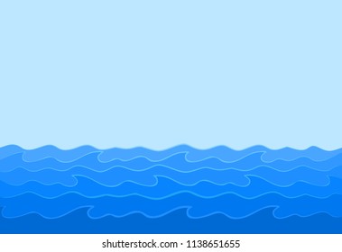 Sea with waves.