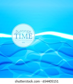 Sea Waves Abstract Background. Top View. Vector illustration
