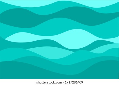 Sea waves abstract background. Vector illustration.