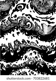 Sea waves abstraction 