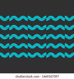 The sea and the waves. Art seamless pattern. Ethnic print. Multicolored. Boho. Traditional ornament. Folk motif. Vector geometric background. Can be used for social media, posters, email, print.