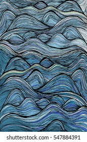 Sea waves background. Vector