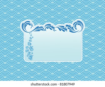 Sea waves banner