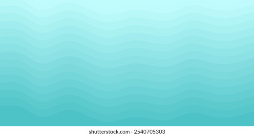 Meereswellen. Blaue Fluss Ozean Welle Schicht Vektorhintergrund Illustration
