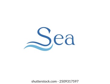 sea waves business logo vector editable blue eps 10