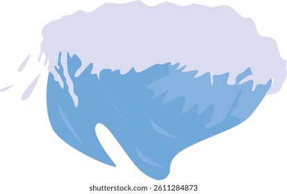 Sea Waves Cartoon Icon Isolated on White Background. Vector Illustration in Abstract Design.