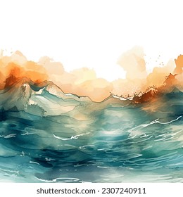 Sea, waves, clouds, ocean, sky