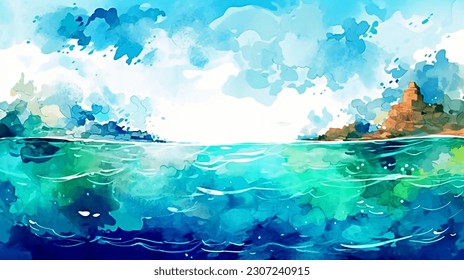 Sea, waves, clouds, ocean, sky