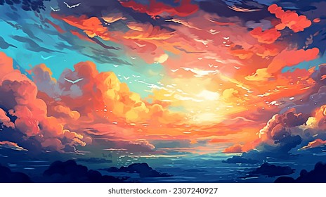 Sea, waves, clouds, ocean, sky