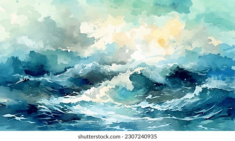 Sea, waves, clouds, ocean, sky