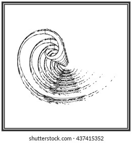 Sea waves. For coloring pages, backgrounds, fabric.
