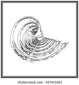 Sea waves. For coloring pages, backgrounds, fabric.