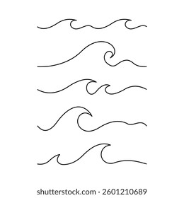 sea waves concept icon symbol vector design illustration