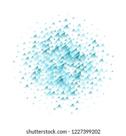 Sea waves design elements. Circle emblem.