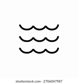 sea waves icon sign vector