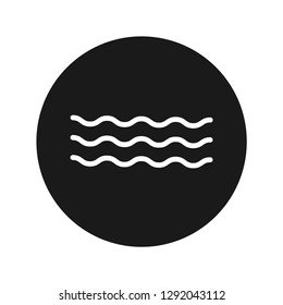 Sea waves icon vector illustration design isolated on flat black round button