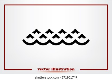 sea waves icon, vector illustration eps10.