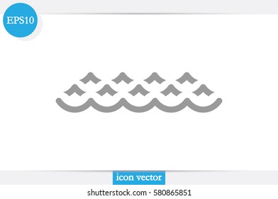 sea waves icon, vector illustration.