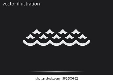 sea waves icon, vector illustration eps10.