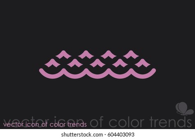 sea waves icon, vector illustration eps10.