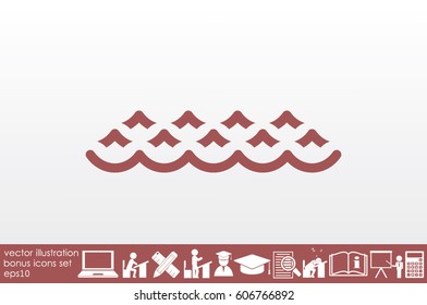 sea waves icon, vector illustration eps10.