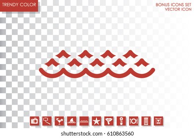sea waves icon, vector illustration eps10.