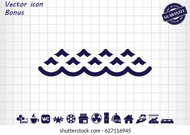 sea waves icon, vector illustration eps10.