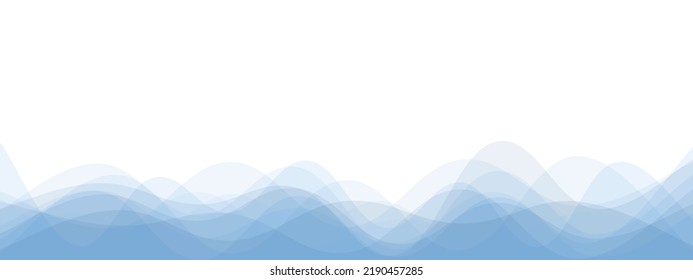 Sea waves illustration texture background with copy space. Flat lay backdrop