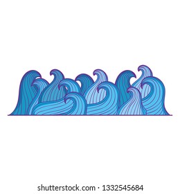 sea waves isolated icon