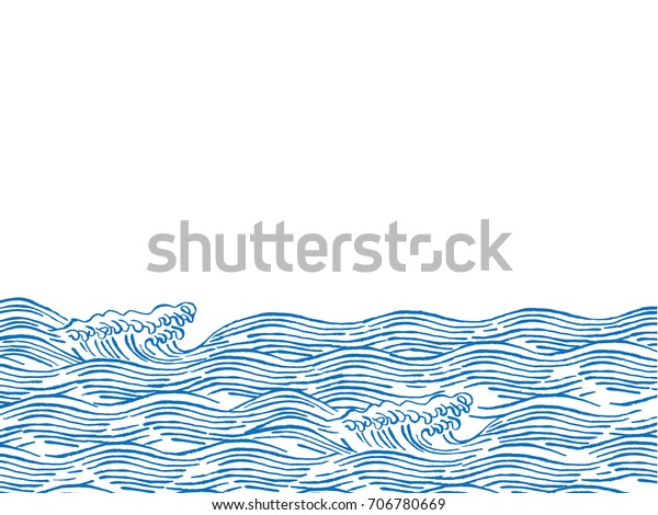 海波和図 のベクター画像素材 ロイヤリティフリー