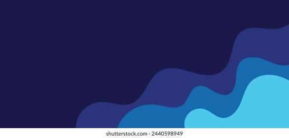 Sea waves layer vector background illustration. Sea beach vector illustration.