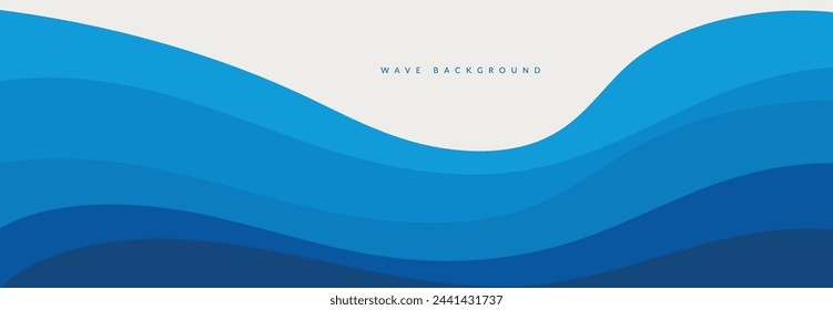 Sea waves layer vector background illustration. Sea beach vector illustration.
