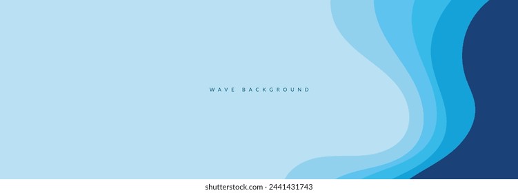 Sea waves layer vector background illustration. Sea beach vector illustration.
