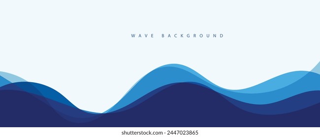 Sea waves layer vector background illustration. Sea beach vector illustration.
