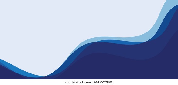 Sea waves layer vector background illustration. Sea beach vector illustration.
