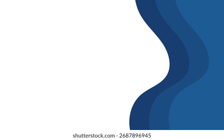 Ilustração de fundo de vetor de camada de ondas do mar. Praia marítima