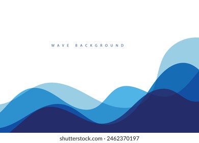 Sea waves layered vector background illustration and sea beach vector illustration.