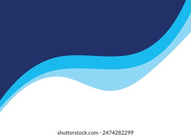 Ilustración de fondo de Vector en capas de olas marinas y Ilustración vectorial de playa marina.
