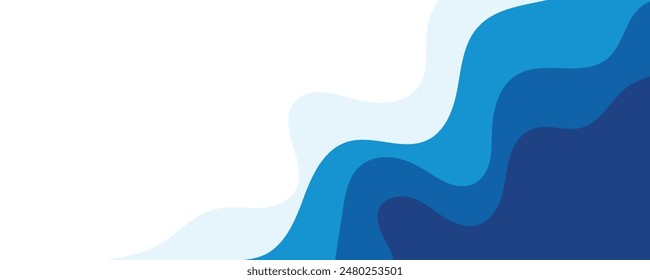 Sea waves layered vector background illustration and sea beach vector illustration.
