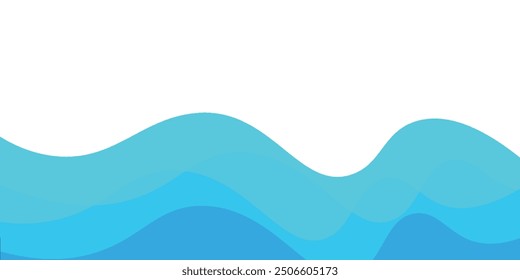 Sea waves layered vector background illustration and sea beach vector illustration. EPS 10