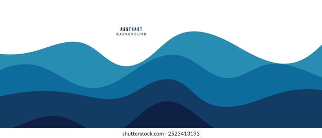 Ilustração de fundo de vetor em camadas de ondas do mar