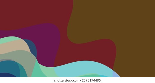 Sea waves layered vector background illustration and sea beach