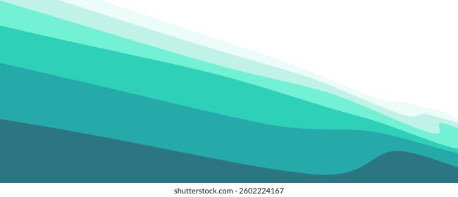 Sea waves layered vector background illustration and sea beach vector illustration.
