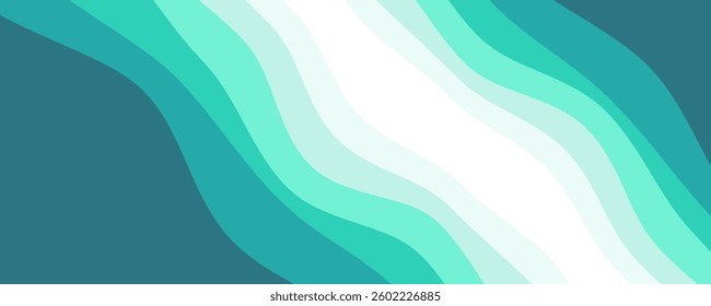 Sea waves layered vector background illustration and sea beach vector illustration.
