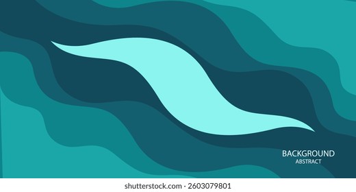 Sea waves layered vector background illustration and sea beach vector illustration.