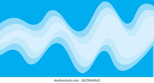 Sea waves layered vector background illustration . EPS 10