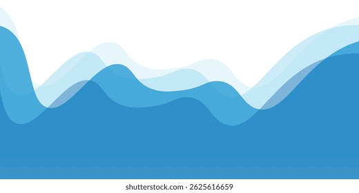 Sea waves layered vector background illustration and sea beach background abstract vector eps10