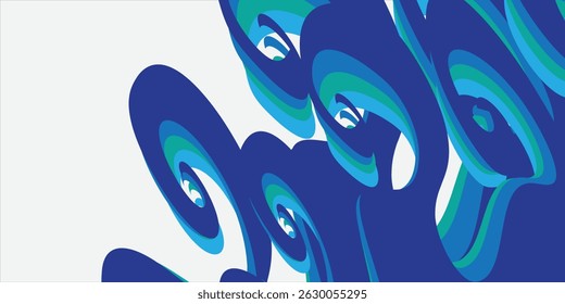 Sea waves layered vector background illustration and sea beach modern	